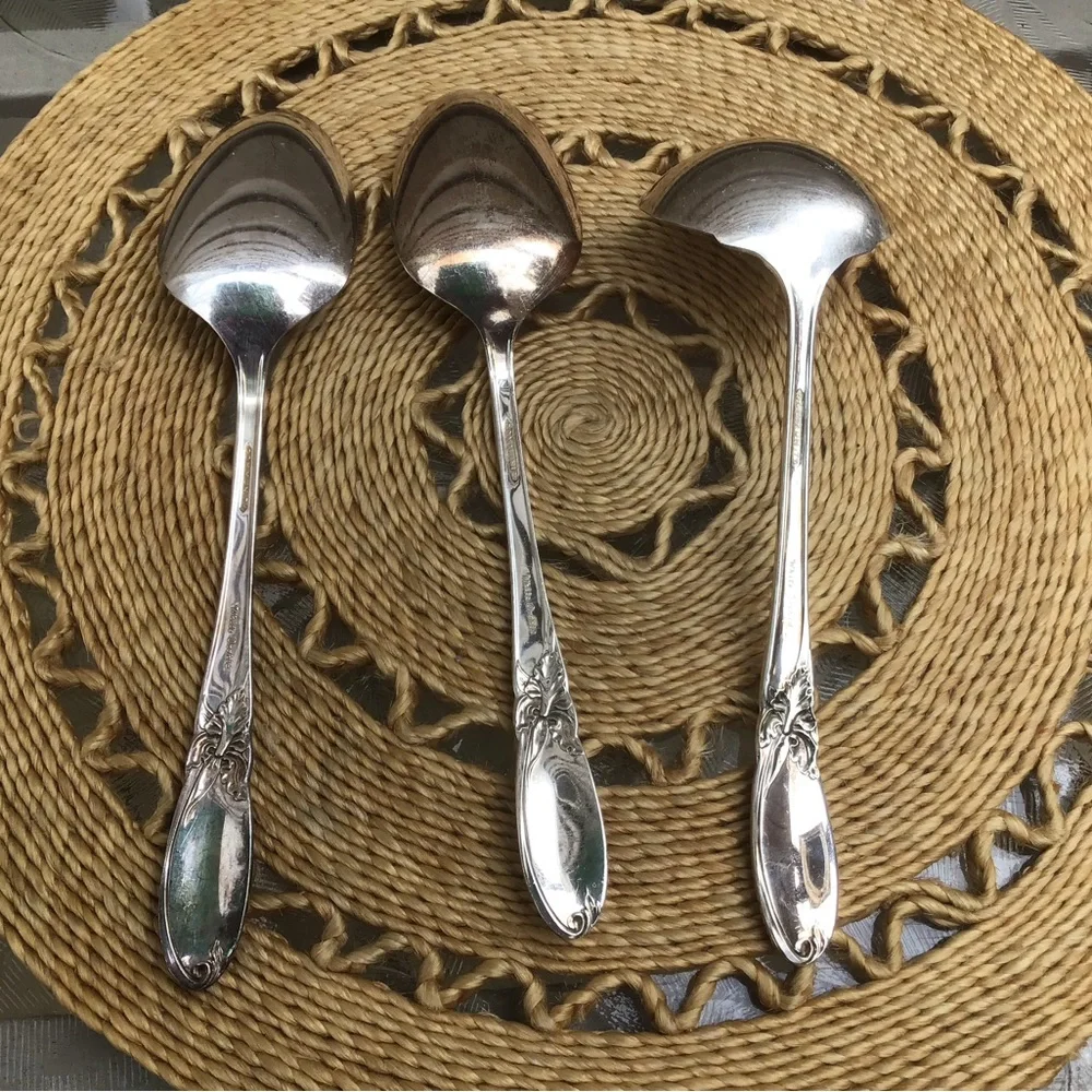 VTG “Oneida Community White Orchid” Silver Plated Spoons (3)
